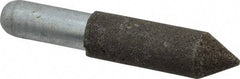 Grier Abrasives - 5/8" Diam 150 Grit 60° Included Angle Center Lap - Aluminum Oxide, Very Fine Grade, Extra Hard Density, Shank Mounted - Americas Industrial Supply