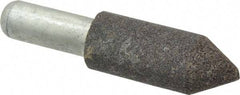 Grier Abrasives - 3/4" Diam 80 Grit 60° Included Angle Center Lap - Aluminum Oxide, Medium Grade, Extra Hard Density, Shank Mounted - Americas Industrial Supply