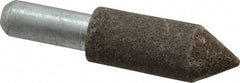 Grier Abrasives - 3/4" Diam 150 Grit 60° Included Angle Center Lap - Aluminum Oxide, Very Fine Grade, Extra Hard Density, Shank Mounted - Americas Industrial Supply