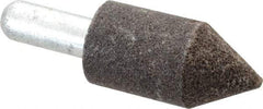 Grier Abrasives - 1" Diam 80 Grit 60° Included Angle Center Lap - Aluminum Oxide, Medium Grade, Extra Hard Density, Shank Mounted - Americas Industrial Supply