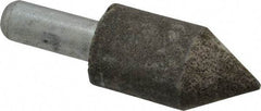 Grier Abrasives - 1" Diam 150 Grit 60° Included Angle Center Lap - Aluminum Oxide, Very Fine Grade, Extra Hard Density, Shank Mounted - Americas Industrial Supply