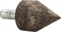 Grier Abrasives - 1-1/2" Diam 150 Grit 60° Included Angle Center Lap - Aluminum Oxide, Very Fine Grade, Extra Hard Density, Shank Mounted - Americas Industrial Supply