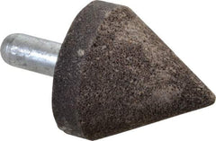 Grier Abrasives - 2" Diam 80 Grit 60° Included Angle Center Lap - Aluminum Oxide, Medium Grade, Extra Hard Density, Shank Mounted - Americas Industrial Supply