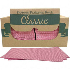 PRO-SOURCE - 1/4 Fold Food Service Wipes - Box, 22" x 12" Sheet Size, Pink - Americas Industrial Supply