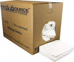 PRO-SOURCE - 40 Inch Long Virgin Terry Cotton Towels - White, Terry Cloth, Medium Lint, Box - Americas Industrial Supply