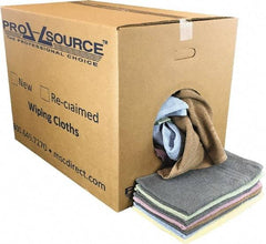 PRO-SOURCE - 16 Inch Long x 16 Inch Wide Virgin Car Wash Cotton Towels - Assorted Colors, Terry Cloth, Low Lint, 50 Lbs. at 2 to 4 per Pound, Box - Americas Industrial Supply