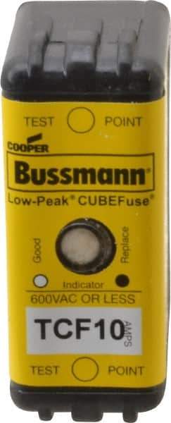 Cooper Bussmann - 300 VDC, 600 VAC, 10 Amp, Time Delay General Purpose Fuse - Plug-in Mount, 1-7/8" OAL, 100 at DC, 200 (CSA RMS), 300 (UL RMS) kA Rating - Americas Industrial Supply