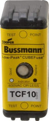 Cooper Bussmann - 300 VDC, 600 VAC, 10 Amp, Time Delay General Purpose Fuse - Plug-in Mount, 1-7/8" OAL, 100 at DC, 200 (CSA RMS), 300 (UL RMS) kA Rating - Americas Industrial Supply