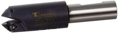 Kennametal - 10 to 12mm Diam, Whistle Notch Shank, 32mm Body Shank Diam, 45° Combo Chamfer and Countersink Drill - 12mm Drill Shank Diam, 3.42807R001 Insert, 133mm OAL - Americas Industrial Supply