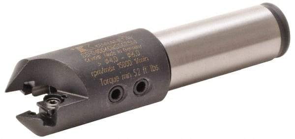 Kennametal - 8 to 10mm Diam, Straight Shank, 25.4mm Body Shank Diam, 45° Combo Chamfer and Countersink Drill - 10mm Drill Shank Diam, 3.42805R001 Insert, 5.63" OAL - Americas Industrial Supply