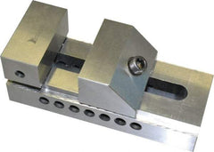Interstate - 4" Jaw Width, 4-7/8" Jaw Opening Capacity, 1-3/4" Jaw Height, Toolmaker's Vise - Flat Jaw, 0.0002" Parallelism, 0.0002" Squareness, 9-5/8" OAL x 3-1/2" OAH - Americas Industrial Supply