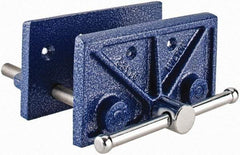 Wilton - 6-1/2" Jaw Width, 4-1/2" Jaw Opening, 3" Throat Depth, Cast Iron Woodworking Vise - 8-1/4" OAL x 7.3" OAW x 4.1" OAH, Standard Spindle - Americas Industrial Supply