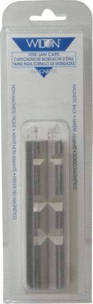 Wilton - 4-1/2" Jaw Width, Aluminum, Vise Jaw Cap - Magnetic Attachment - Americas Industrial Supply