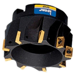 Iscar - 7 Inserts, 2-1/2" Cut Diam, 1" Arbor Diam, 0.39" Max Depth of Cut, Indexable Square-Shoulder Face Mill - 0/90° Lead Angle, 1-3/4" High, AP.. 1003 Insert Compatibility, Series Heli2000 - Americas Industrial Supply