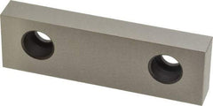 Kurt - 4" Wide x 1.235" High x 35/64" Thick, Flat/No Step Vise Jaw - Hard, Steel, Fixed Jaw, Compatible with 4" Vises - Americas Industrial Supply