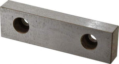 Kurt - 5" Wide x 1.485" High x 0.735" Thick, Flat/No Step Vise Jaw - Hard, Steel, Fixed Jaw, Compatible with 5" Vises - Americas Industrial Supply