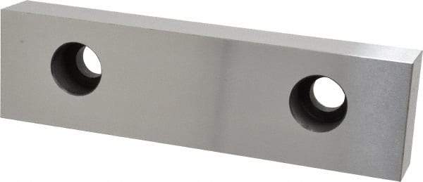 Kurt - 8" Wide x 2.2" High x 1.105" Thick, Flat/No Step Vise Jaw - Hard, Steel, Fixed Jaw, Compatible with 8" Vises - Americas Industrial Supply
