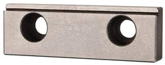Kurt - 10" Wide x 2-15/16" High x 1.32" Thick, Flat/No Step Vise Jaw - Hard, Steel, Fixed Jaw, Compatible with 10" Vises - Americas Industrial Supply