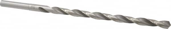 Michigan Drill - 17/32" Drill, 118° Point, High Speed Steel Silver Deming & Reduced Shank Drill Bit - Oxide Finish, 12" OAL, Straight Shank, 9" Flute Length, Right Hand Cut, Standard Point, Spiral Flute, Regular Spiral - Americas Industrial Supply