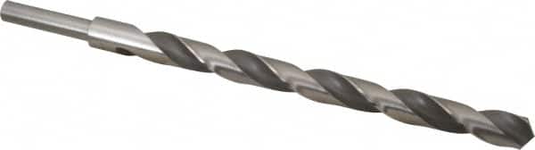 Michigan Drill - 47/64" Drill, 118° Point, High Speed Steel Silver Deming & Reduced Shank Drill Bit - Oxide Finish, 12" OAL, Straight Shank, 9" Flute Length, Right Hand Cut, Standard Point, Spiral Flute, Regular Spiral - Americas Industrial Supply