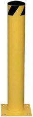 Vestil - 5-1/2 Inch Diameter, 36 Inch High, Yellow Steel Bollard - 8 Inch Long x 8 Inch Wide Mounting Plate, 57 Lbs. - Americas Industrial Supply