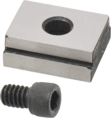 Kurt - 11/16" Base Width, 13/16" Slot Width, 1/4" Fastener Diam Compatibility, Step Fixture Key - 0.12" Slot Height, 7/32" Base Height, 1" OAL x 13/16" Overall Width x 3/8" Overall Height - Americas Industrial Supply