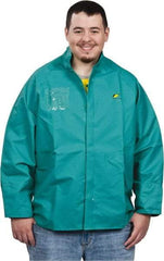 OnGuard - Size 2XL, Green, Chemical, Rain, Flame Resistant/Retardant Jacket - 62" Chest, 1 Pocket - Americas Industrial Supply