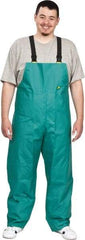 OnGuard - Size XL, Green, Chemical Bib Overall - 1 Pocket, Open Ankle, Open Wrist - Americas Industrial Supply