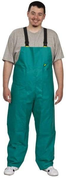 OnGuard - Size 2XL, Green, Chemical Bib Overall - 1 Pocket, Open Ankle, Open Wrist - Americas Industrial Supply