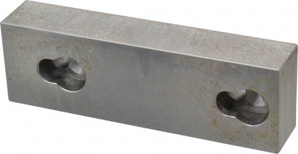 Kurt - 5.969" Wide x 1.88" High x 1-1/8" ThickFlat/No Step Vise Jaw - Semi-Hard, Steel, Fixed Jaw, Compatible with 6" Vises - Americas Industrial Supply