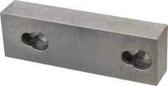 Kurt - 5.969" Wide x 1.88" High x 1-1/8" ThickFlat/No Step Vise Jaw - Semi-Hard, Steel, Fixed Jaw, Compatible with 6" Vises - Americas Industrial Supply