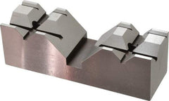 Kurt - 5.969" Wide x 1.88" High x 1-7/8" ThickV-Groove Vise Jaw - Hard, Steel, Fixed Jaw, Compatible with 6" Vises - Americas Industrial Supply