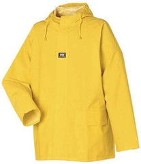 Helly Hansen - Size L, Yellow, Rain Jacket - 40-42" Chest, 2 Pockets - Americas Industrial Supply