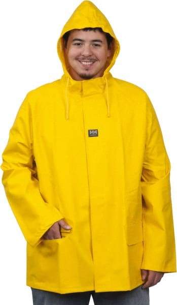 Helly Hansen - Size XL, Yellow, Rain Jacket - 44-46" Chest, 2 Pockets - Americas Industrial Supply