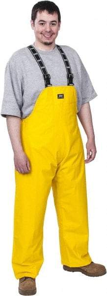 Helly Hansen - Size M, Yellow, Rain Bib Overall - 1 Pocket, Open Ankle - Americas Industrial Supply