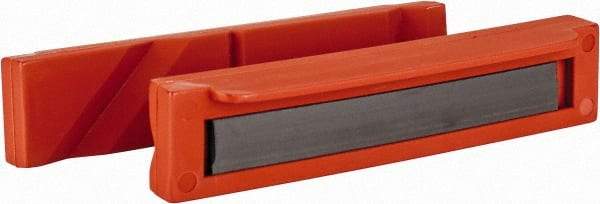 Flexbar - 5" Jaw Width, Nylon, Bowed Vise Jaw Cap - Magnetic Attachment - Americas Industrial Supply