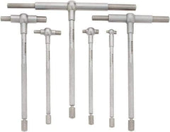 SPI - 6 Piece, 5/16 to 6 Inch, Hardened Tool Steel, Satin Chrome Finish, Telescoping Gage Set - Includes Vinyl Pouch - Americas Industrial Supply