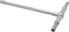 SPI - 2-1/8 to 3-1/2 Inch, 5-7/8 Inch Overall Length, Telescoping Gage - 5 Inch Long Handle, Hardened Tool Steel, Satin Chrome Finish - Americas Industrial Supply