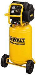 DeWALT - 1.6 Running HP, 5.4 CFM at 90 psi Vertical Port Electric Compressor - 15 Gallon Tank, 15 Amp, 200 Max psi, 120V - Americas Industrial Supply