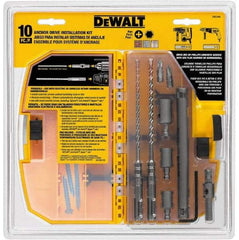 DeWALT - 10 Piece Carbide Tipped Masonry Anchor Installation Kit - For Use with SDS Rotary Hammers - Americas Industrial Supply