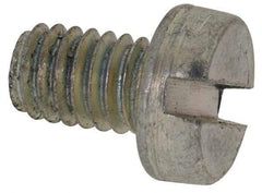 Value Collection - M4x0.70, 6mm Length Under Head Slotted Drive Machine Screw - Cheese Head, Grade 4.8 Steel, Zinc-Plated Finish, Without Washer - Americas Industrial Supply
