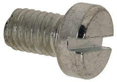 Value Collection - M5x0.80, 8mm Length Under Head Slotted Drive Machine Screw - Cheese Head, Grade 4.8 Steel, Zinc-Plated Finish, Without Washer - Americas Industrial Supply