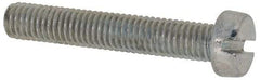 Value Collection - M5x0.80, 30mm Length Under Head Slotted Drive Machine Screw - Cheese Head, Grade 4.8 Steel, Zinc-Plated Finish, Without Washer - Americas Industrial Supply