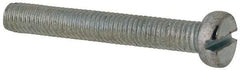 Value Collection - M5x0.80, 35mm Length Under Head Slotted Drive Machine Screw - Cheese Head, Grade 4.8 Steel, Zinc-Plated Finish, Without Washer - Americas Industrial Supply