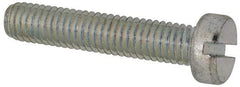 Value Collection - M6x1.00, 30mm Length Under Head Slotted Drive Machine Screw - Cheese Head, Grade 4.8 Steel, Zinc-Plated Finish, Without Washer - Americas Industrial Supply
