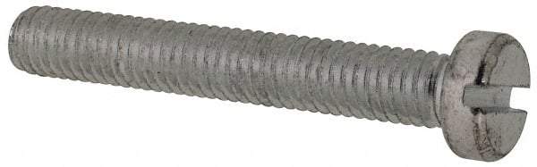 Value Collection - M6x1.00, 40mm Length Under Head Slotted Drive Machine Screw - Cheese Head, Grade 4.8 Steel, Zinc-Plated Finish, Without Washer - Americas Industrial Supply