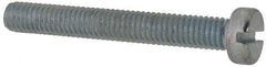 Value Collection - M6x1.00, 45mm Length Under Head Slotted Drive Machine Screw - Cheese Head, Grade 4.8 Steel, Zinc-Plated Finish, Without Washer - Americas Industrial Supply