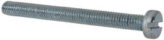 Value Collection - M6x1.00, 60mm Length Under Head Slotted Drive Machine Screw - Cheese Head, Grade 4.8 Steel, Zinc-Plated Finish, Without Washer - Americas Industrial Supply