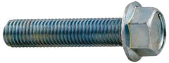 Value Collection - 7/16-14 UNC, 1" Length Under Head, Hex Drive Flange Bolt - 1" Thread Length, Grade 2 Steel, Serrated Flange, Zinc-Plated Finish - Americas Industrial Supply