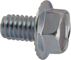 Value Collection - 5/16-18 UNC, 1/2" Length Under Head, Hex Drive Flange Bolt - 1/2" Thread Length, Grade 2 Steel, Serrated Flange, Zinc-Plated Finish - Americas Industrial Supply